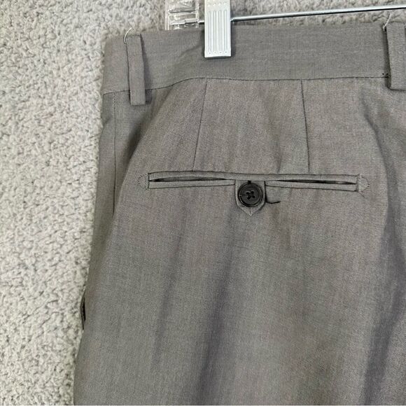 Madison Dress Pants Mens 36x31 Gray Flat Front Slacks - Picture 6 of 11